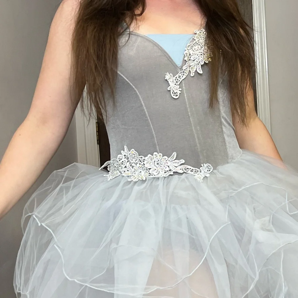 Weissman Camisole Degas Tutu Ballet Costume ‘Woodland’ Blue Size Adult Medium - Picture 10 of 11